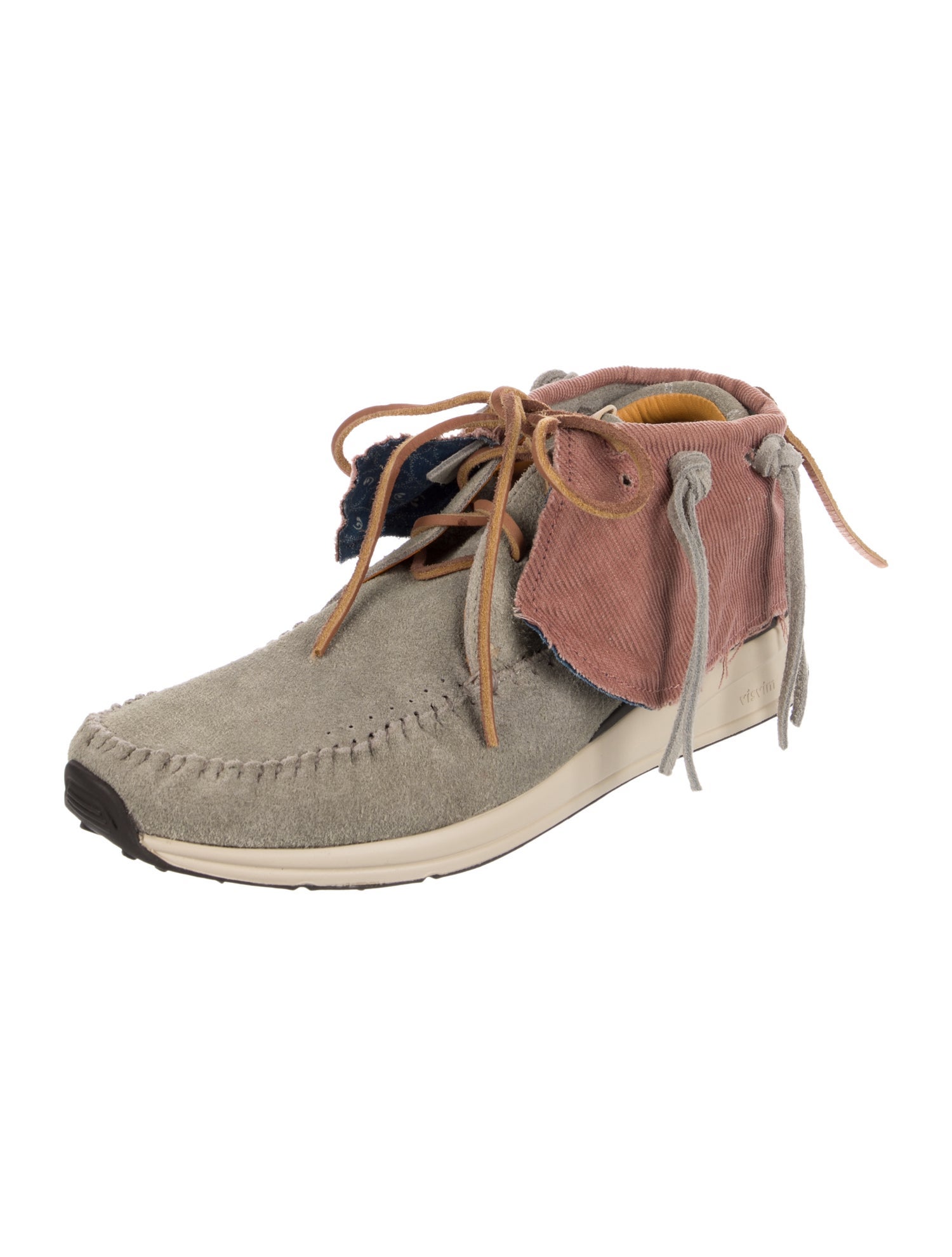 Visvim Suede Colorblock Pattern Sneakers