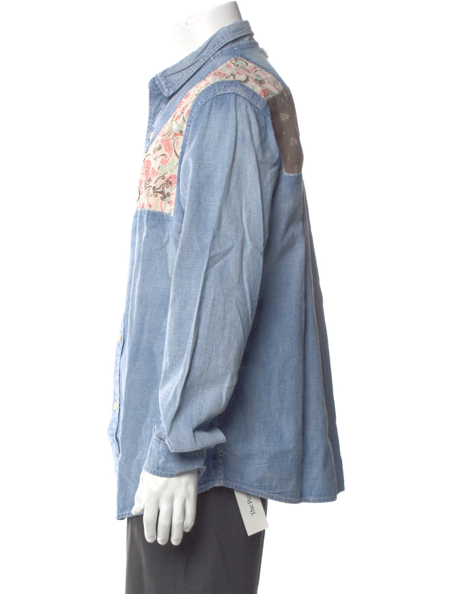 Visvim Granger Chambray Printed Denim Shirt