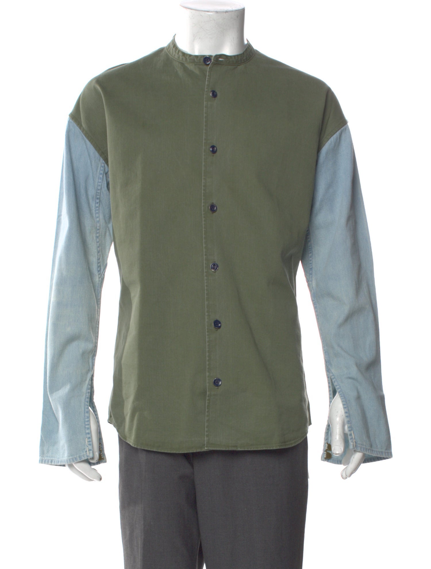 Visvim Colorblock Pattern Long Sleeve Shirt