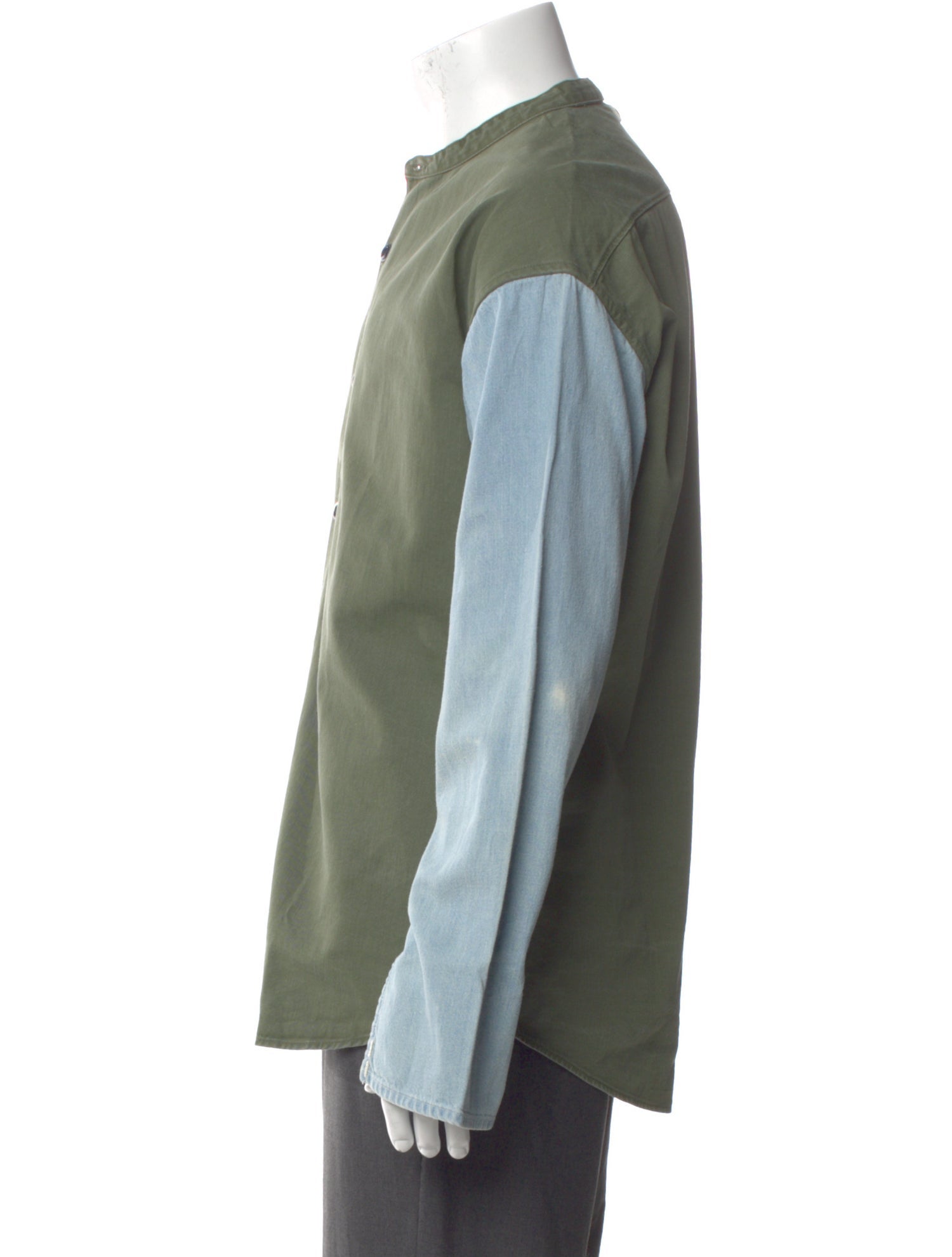 Visvim Colorblock Pattern Long Sleeve Shirt