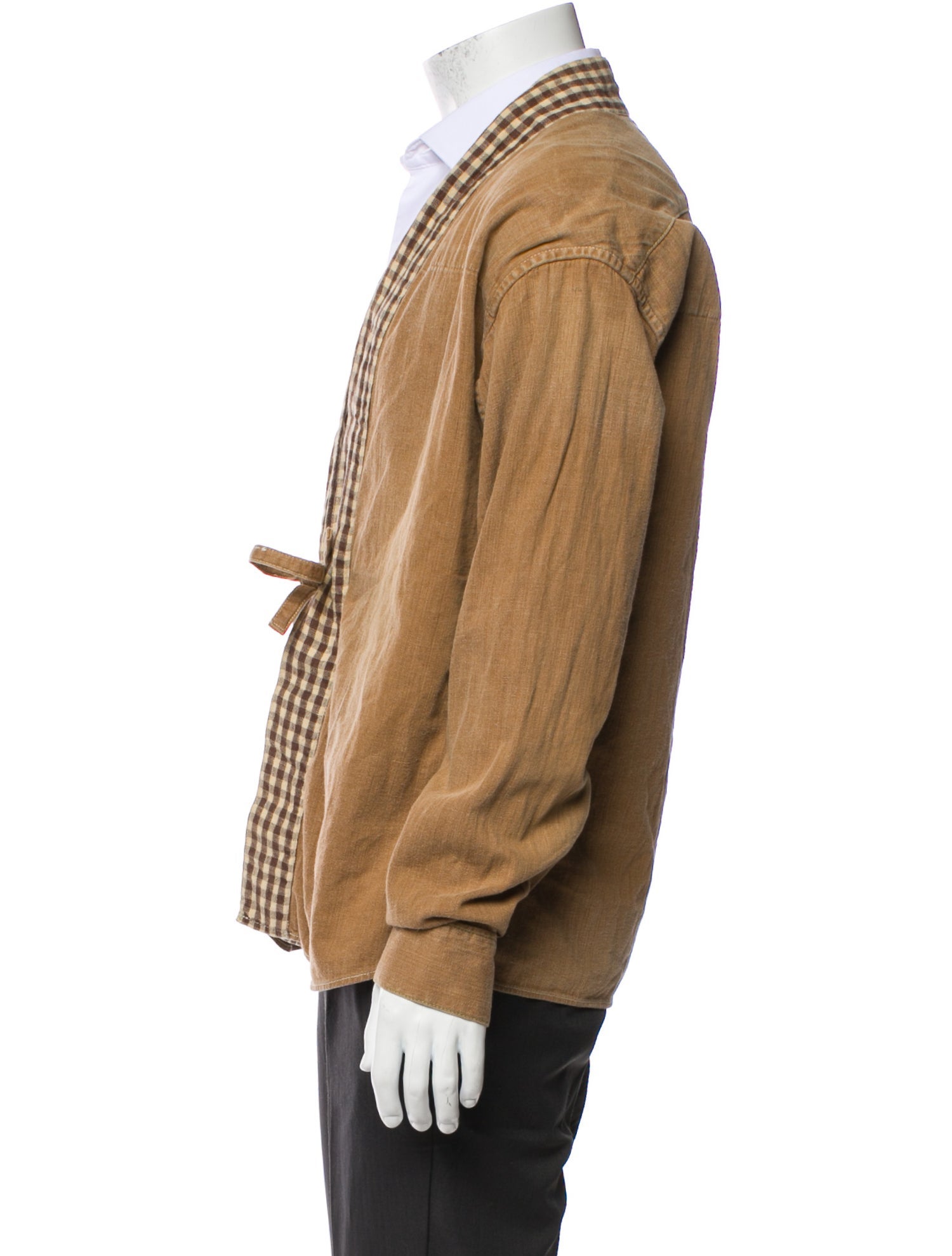 Visvim Kimono Plaid Print Moto Jacket