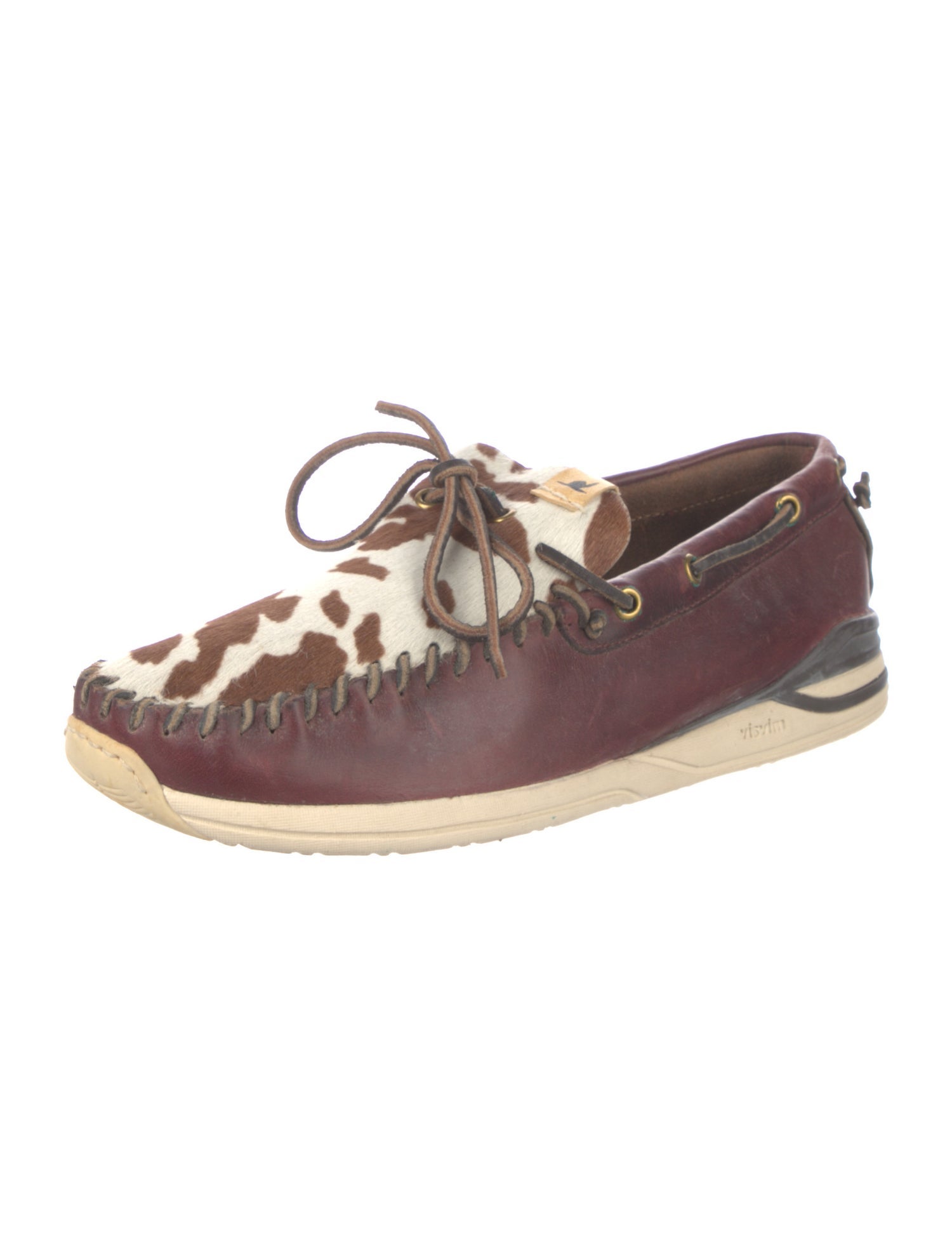 Visvim Leather Printed Boat Shoes