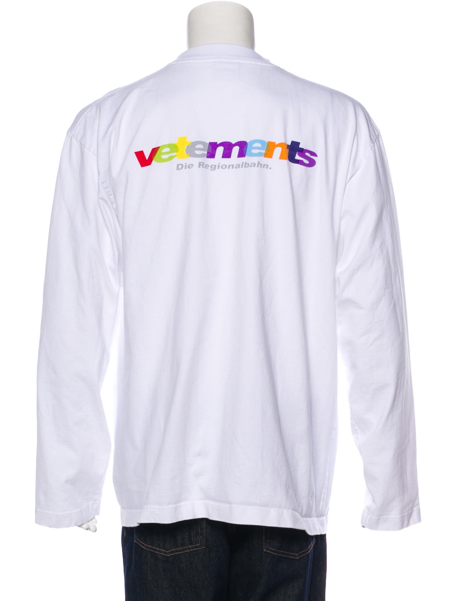 Vetements 2018 Die Regionalbahn Long Sleeve T-Shirt - White T