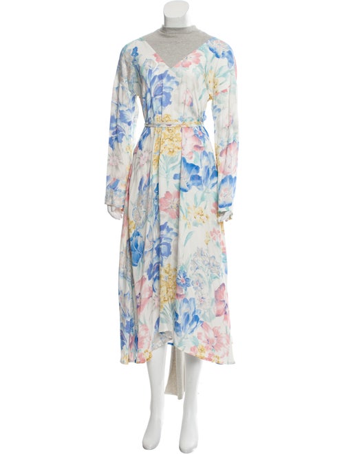 Vetements 2018 Floral Dress Blue