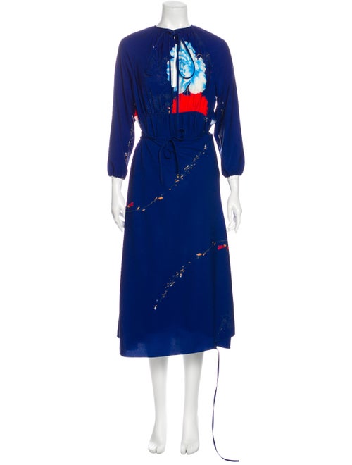 Vetements Floral Maxi Dress Blue
