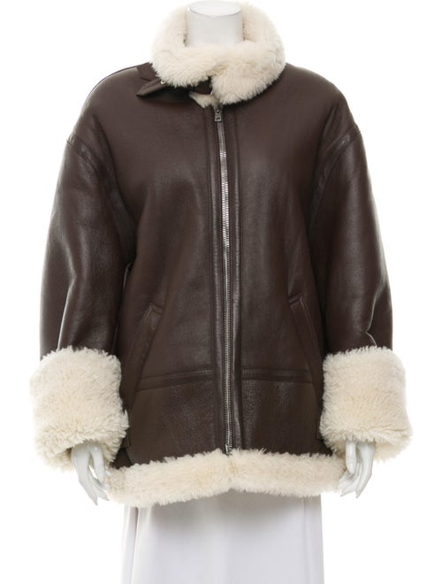 Vetements Shearling Jacket Brown