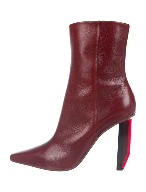 Vetements Leather Boots Red