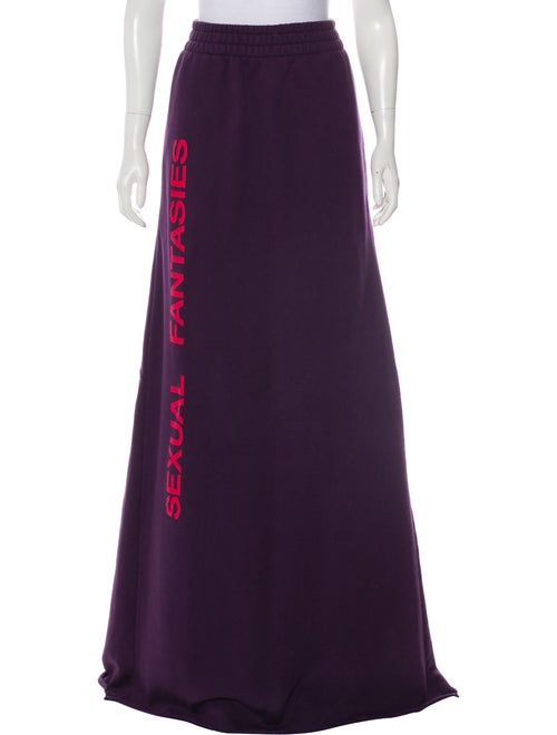 Vetements Terry Cloth Maxi Skirt Purple