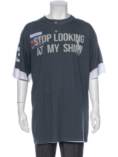 Vetements 2019 Graphic Print T-Shirt Grey