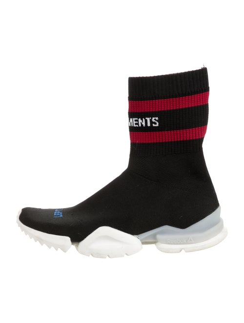 Vetements Graphic Print Sock Sneakers Black