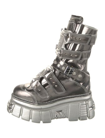 Vetements Leather Moto Boots