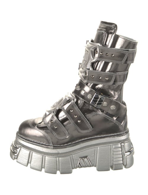 Vetements Leather Moto Boots