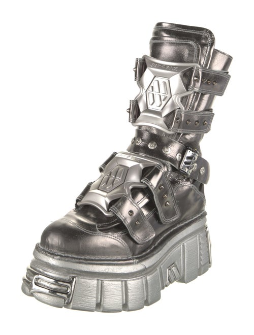 Vetements Leather Moto Boots