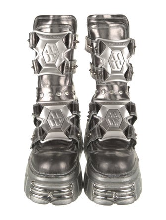 Vetements Leather Moto Boots