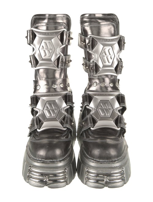 Vetements Leather Moto Boots