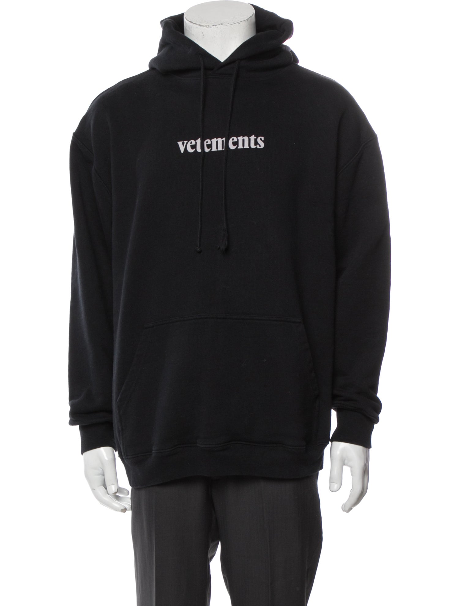 Vetements 2020 Shipping Label Hoodie - Black Sweatshirts