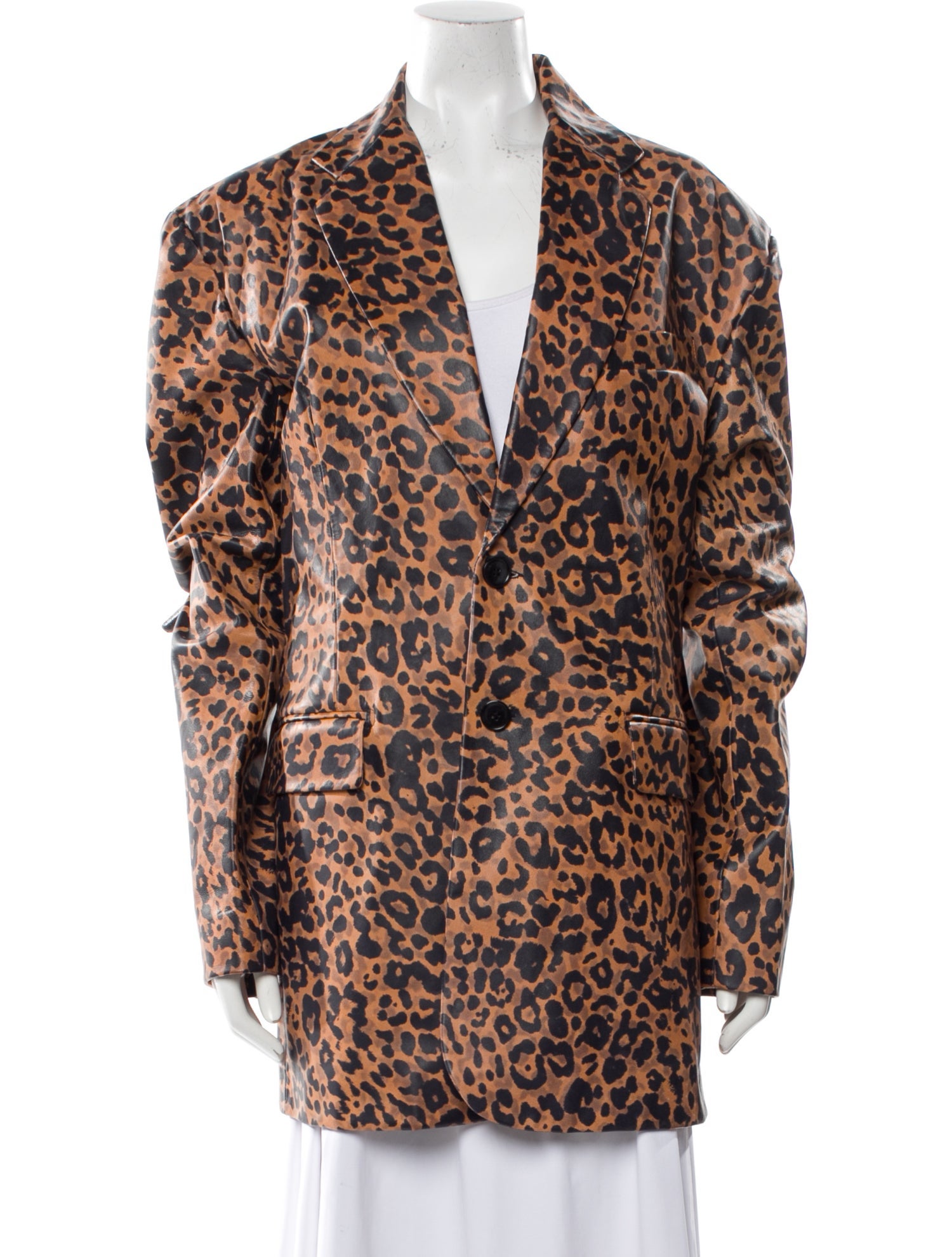 Vetements Leopard Calf Leather Blazer w/ Tags