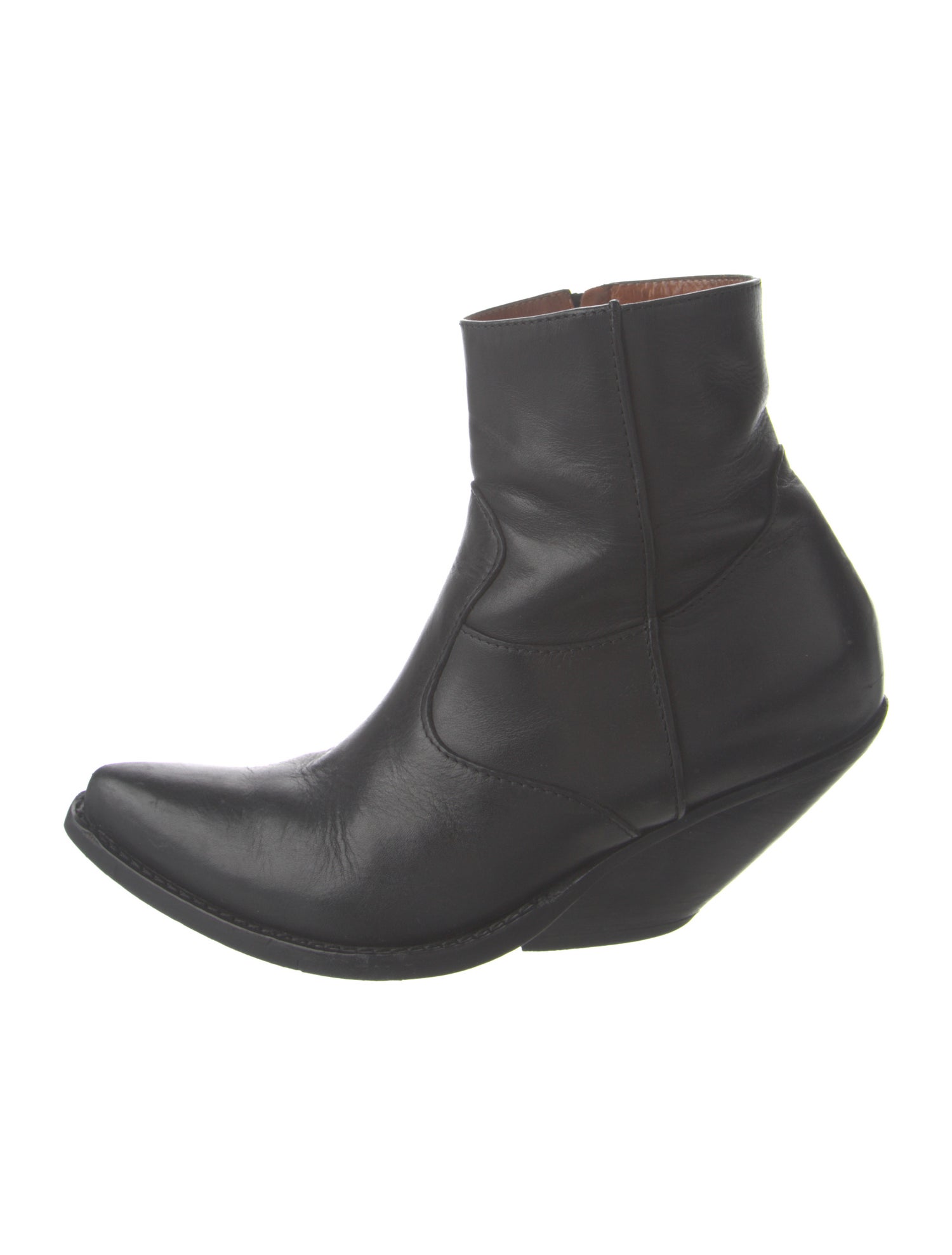 Vetements Leather Western Boots