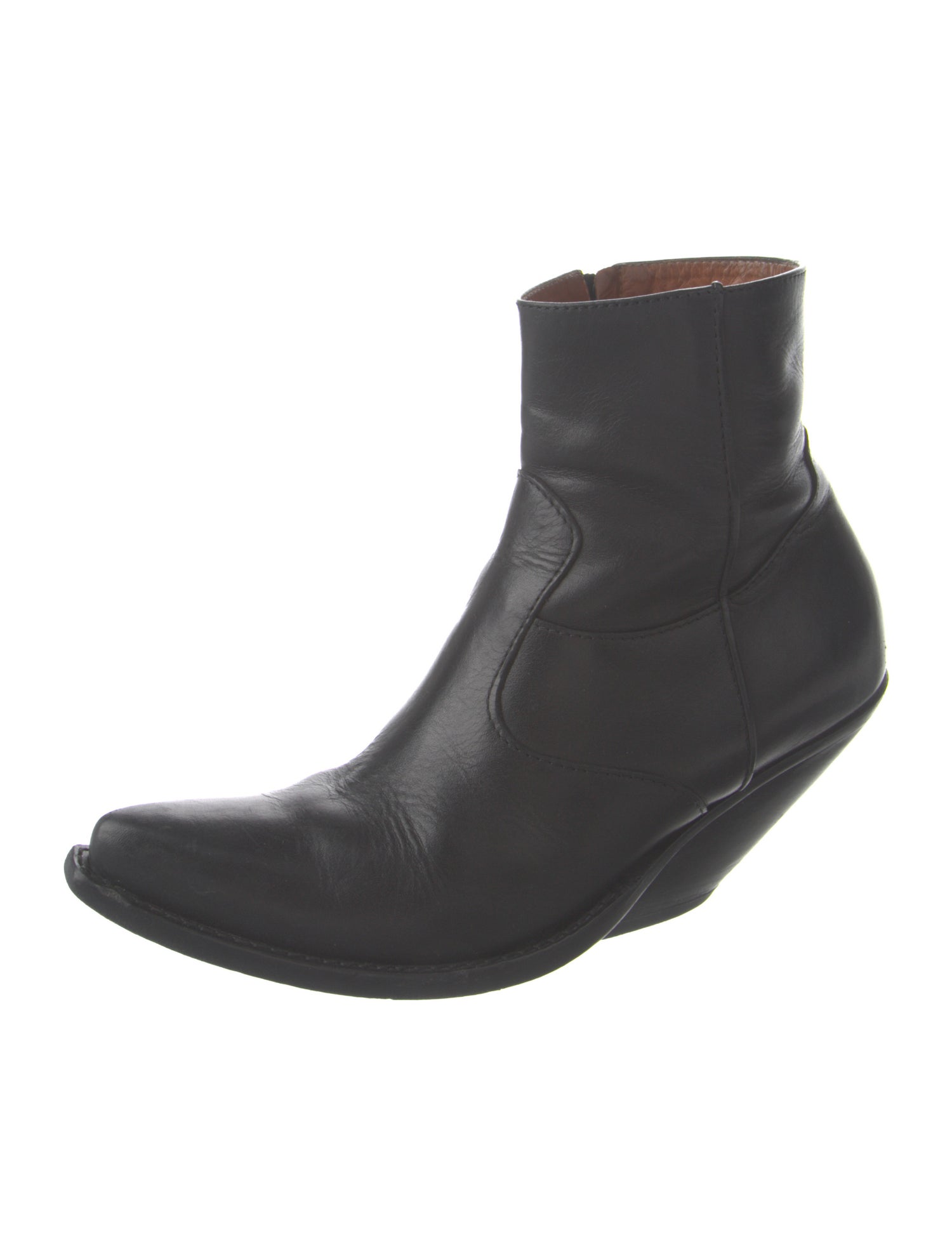 Vetements Leather Western Boots