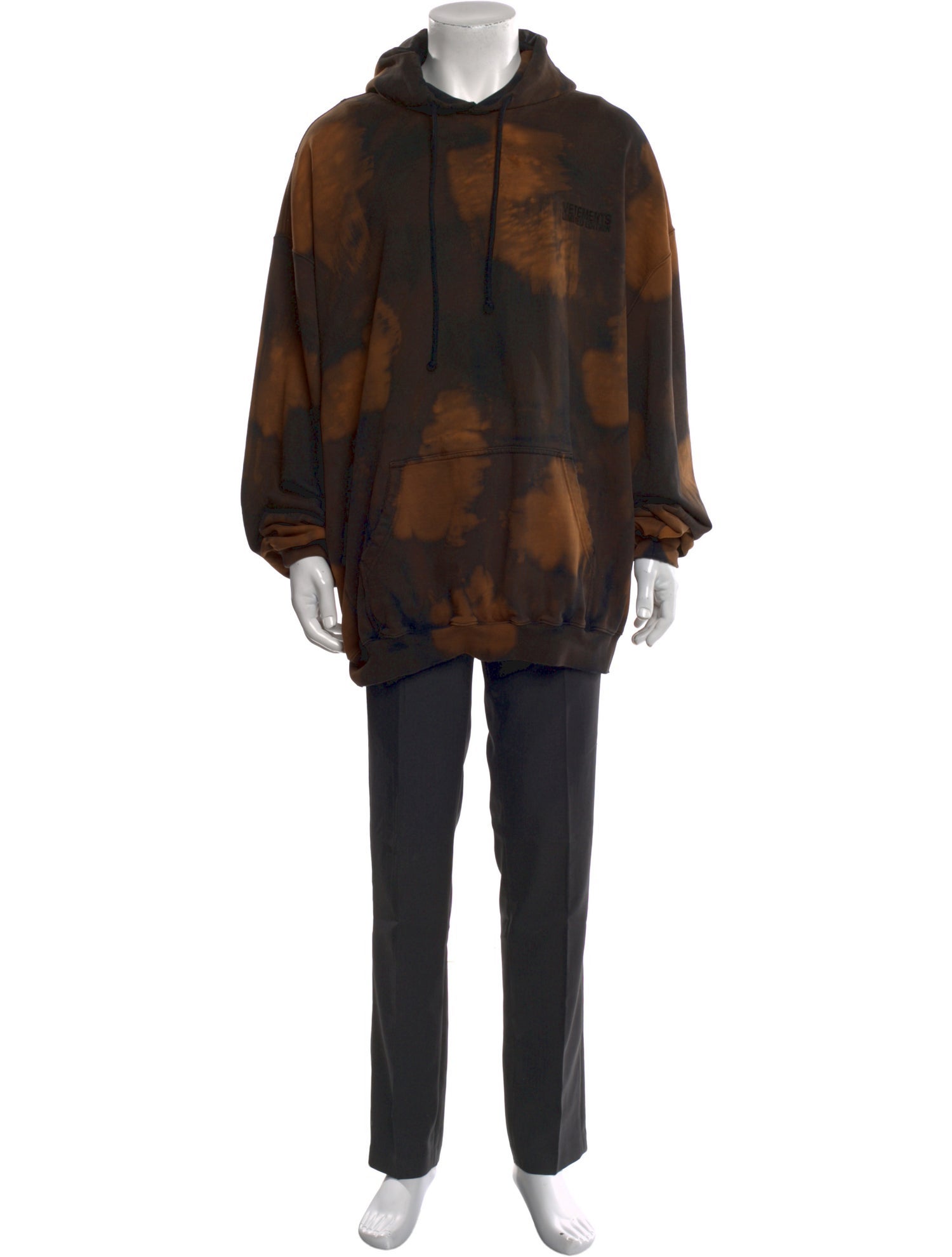 Vetements Logo Tie-Dye Print Hoodie