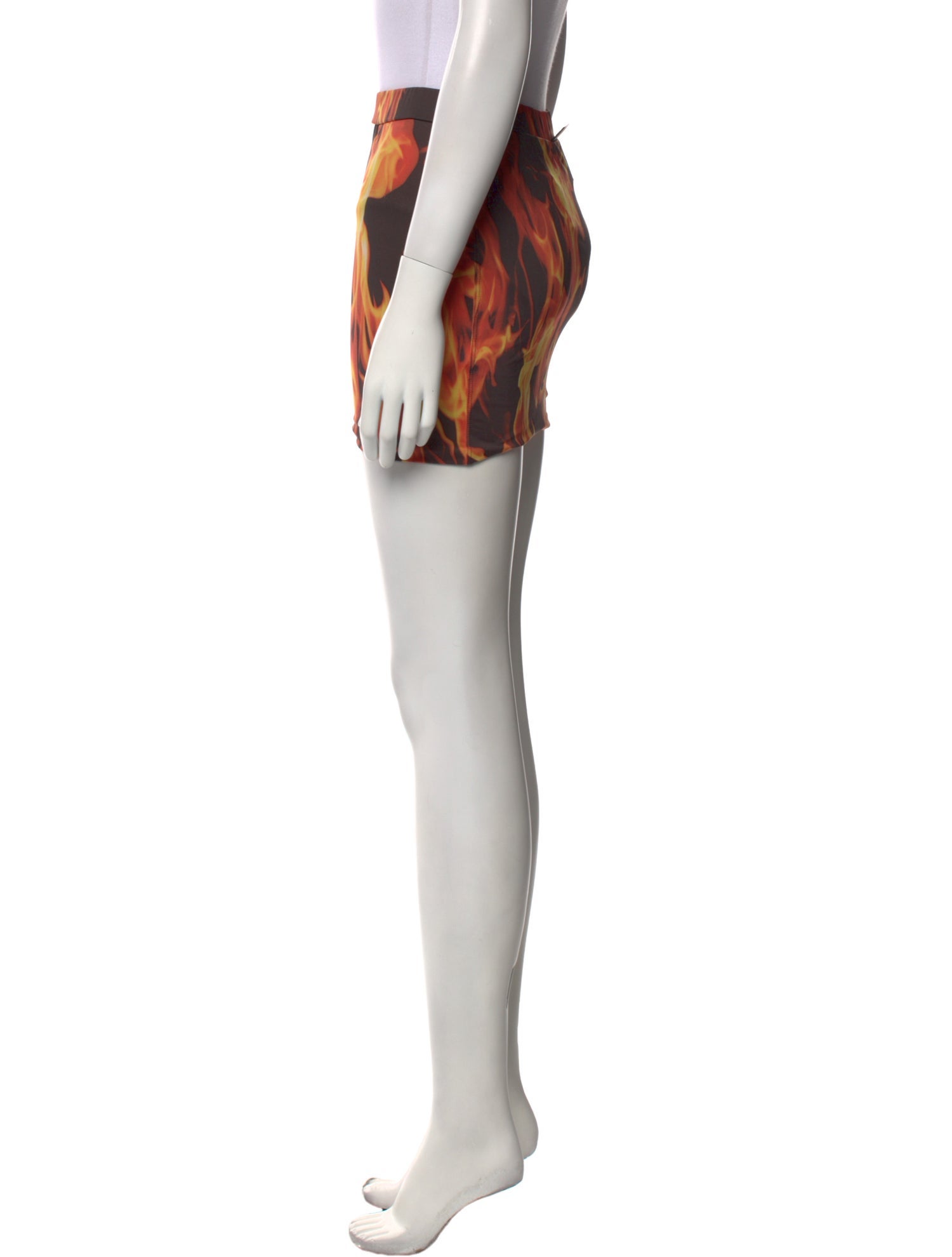 Vetements Flame Print Mini Skirt