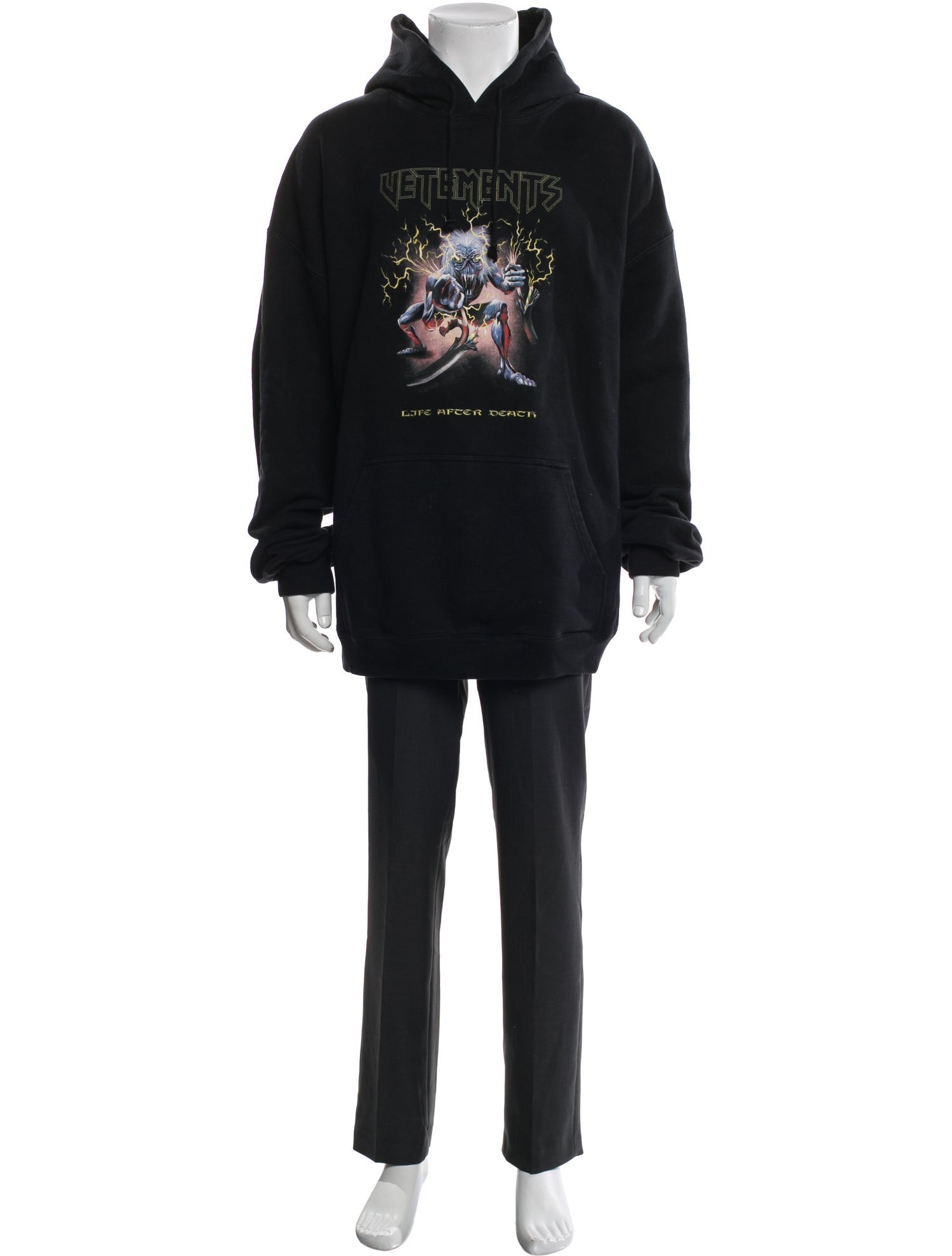 VETEMENTS タイタニックKISS パーカー秋冬 2018 Vetements 2018 Kiss Titanic Hoodie - Black Sweatshirts