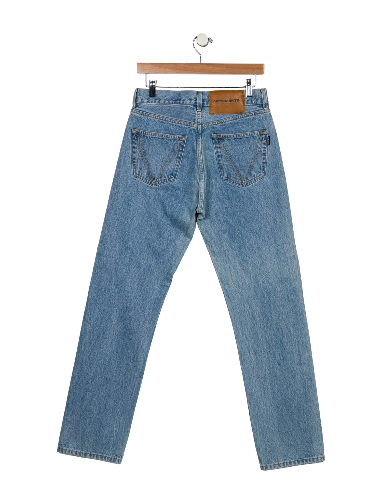 Vetements Logo Straight Leg Jeans