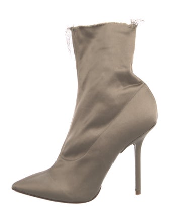 Vetements Satin Distressed Accents Sock Boots