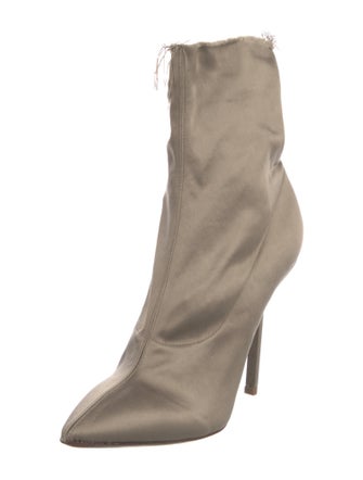 Vetements Satin Distressed Accents Sock Boots