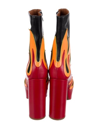Vetements Flame Leather Boots