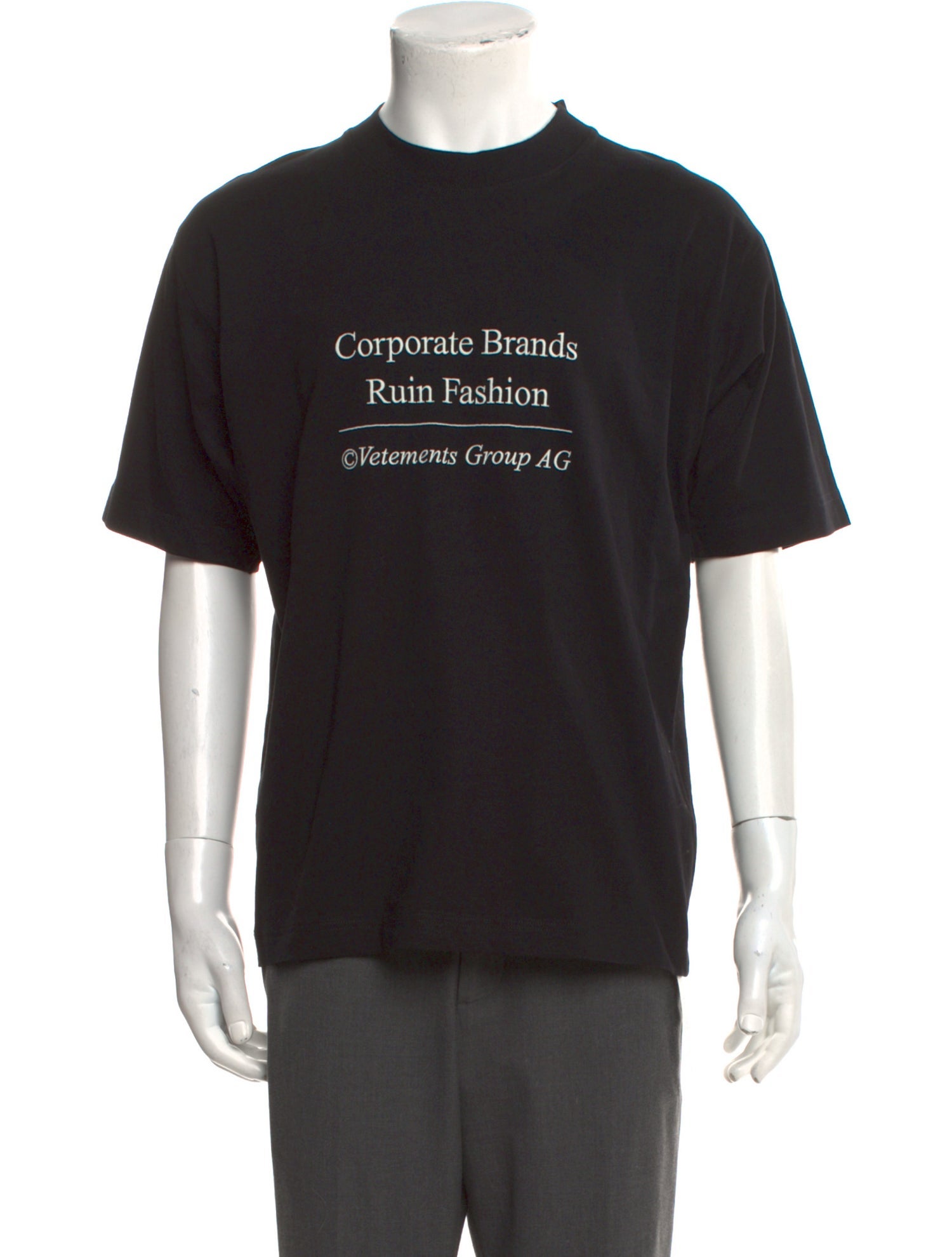 Vetements Graphic Print Crew Neck T-Shirt