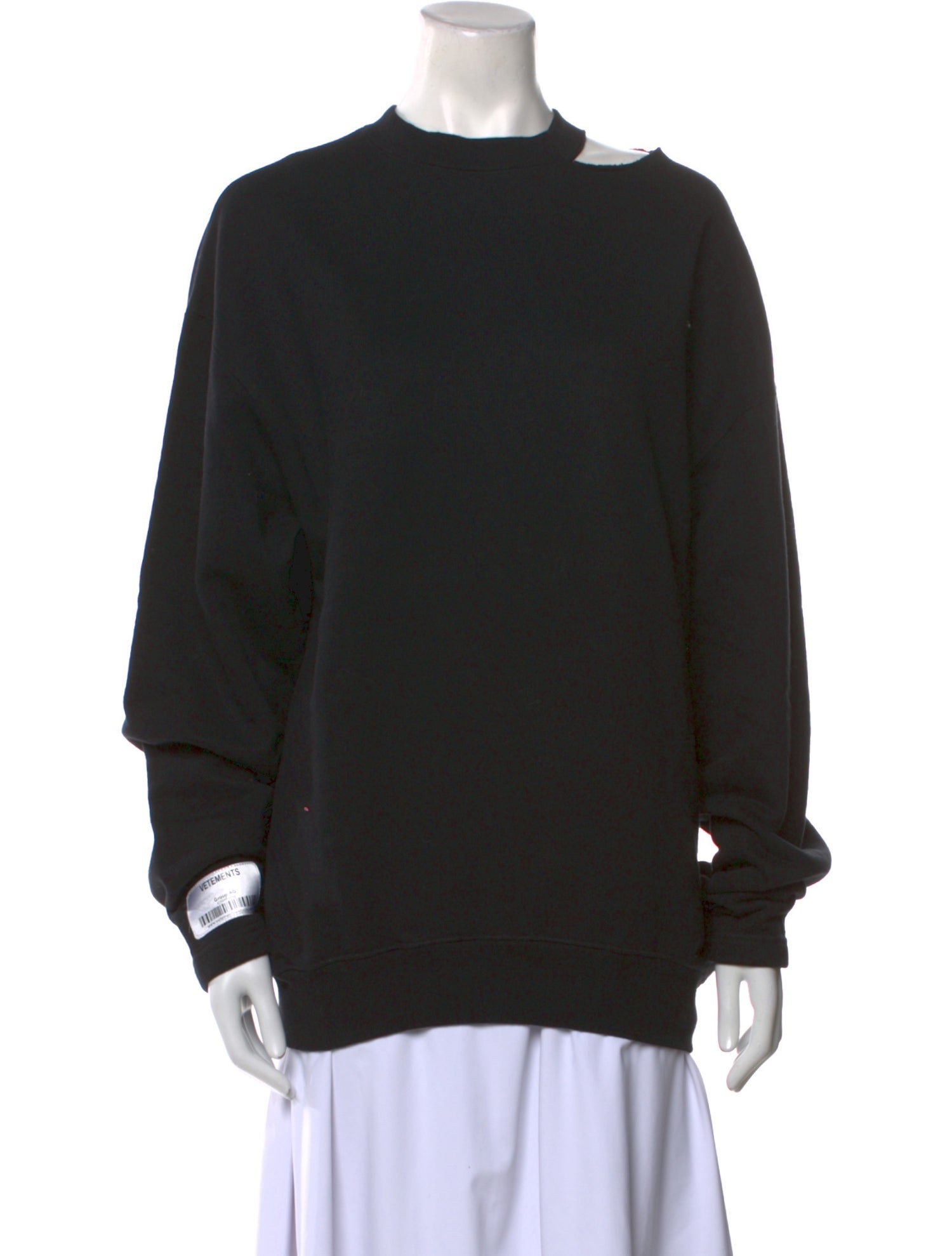 Vetements Mock Neck Long Sleeve Sweatshirt