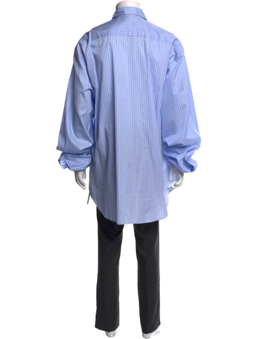 Vetements Signature Logo Striped Dress Shirt