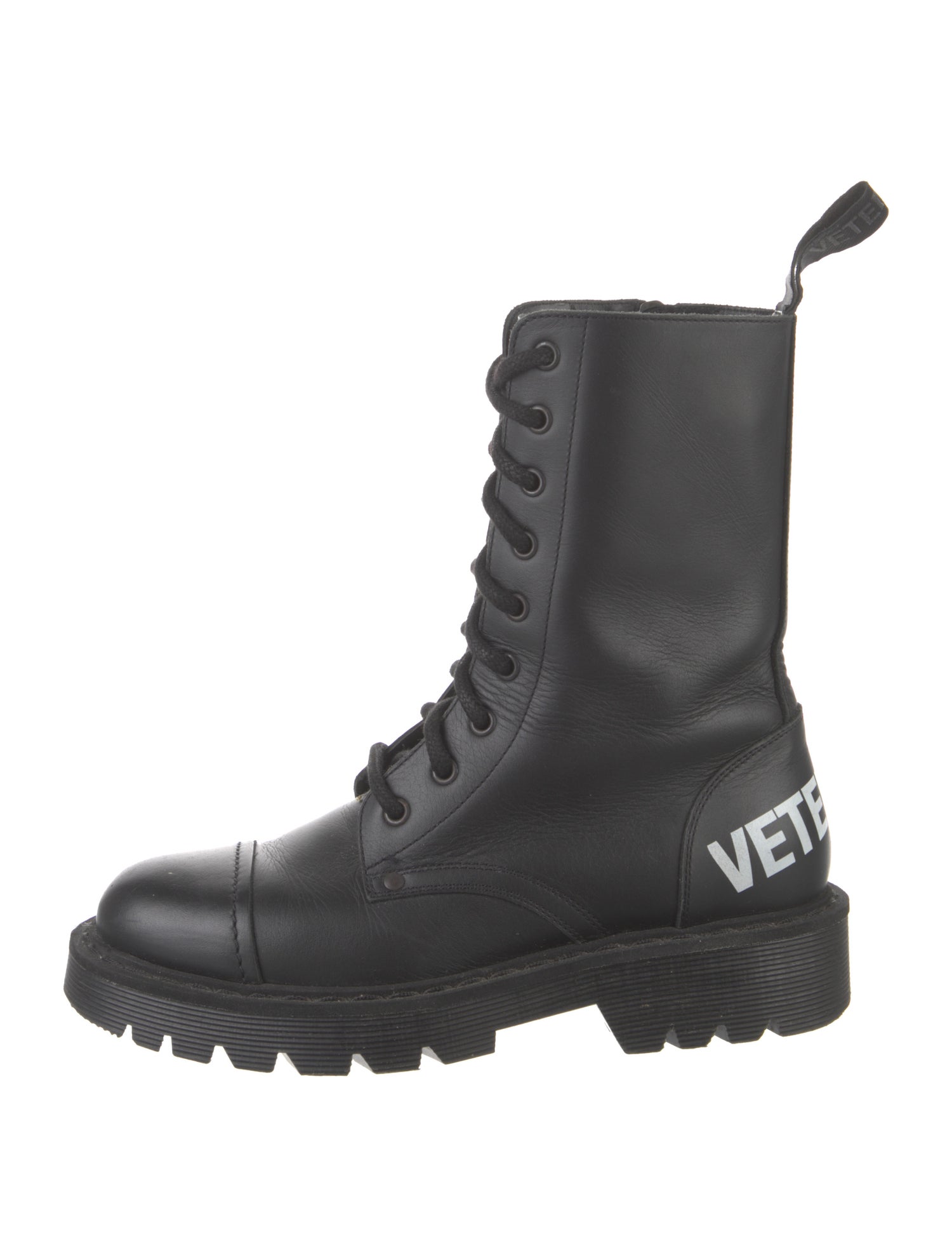 Vetements Leather Combat Boots