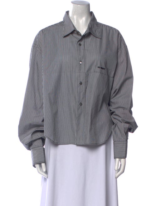 Vetements 2019 Striped Button-Up Top