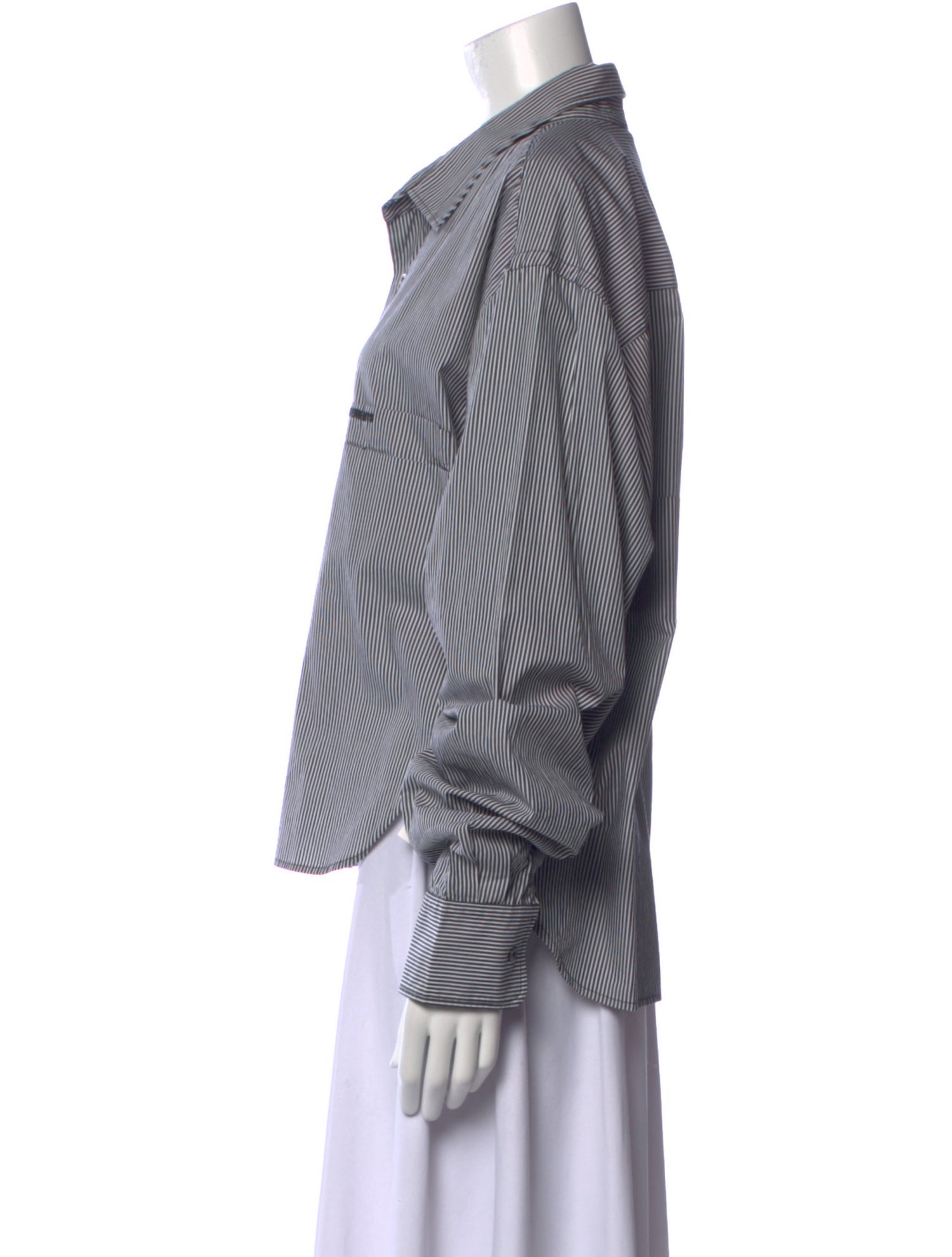 Vetements 2019 Striped Button-Up Top