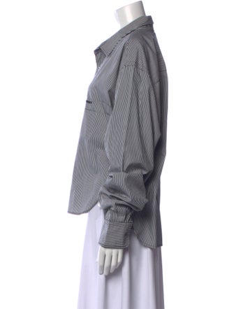 Vetements 2019 Striped Button-Up Top