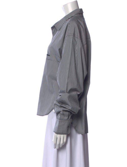 Vetements 2019 Striped Button-Up Top