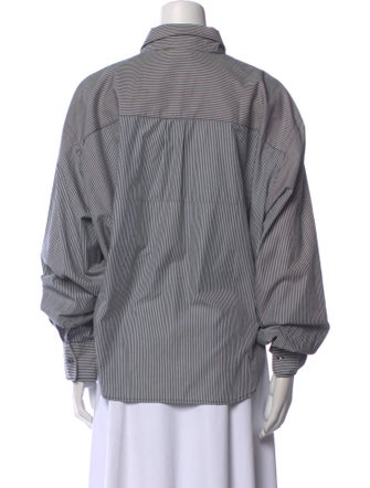 Vetements 2019 Striped Button-Up Top