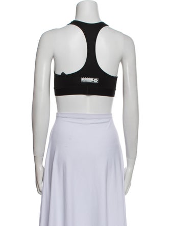 Vetements Graphic Print Scoop Neck Crop Top