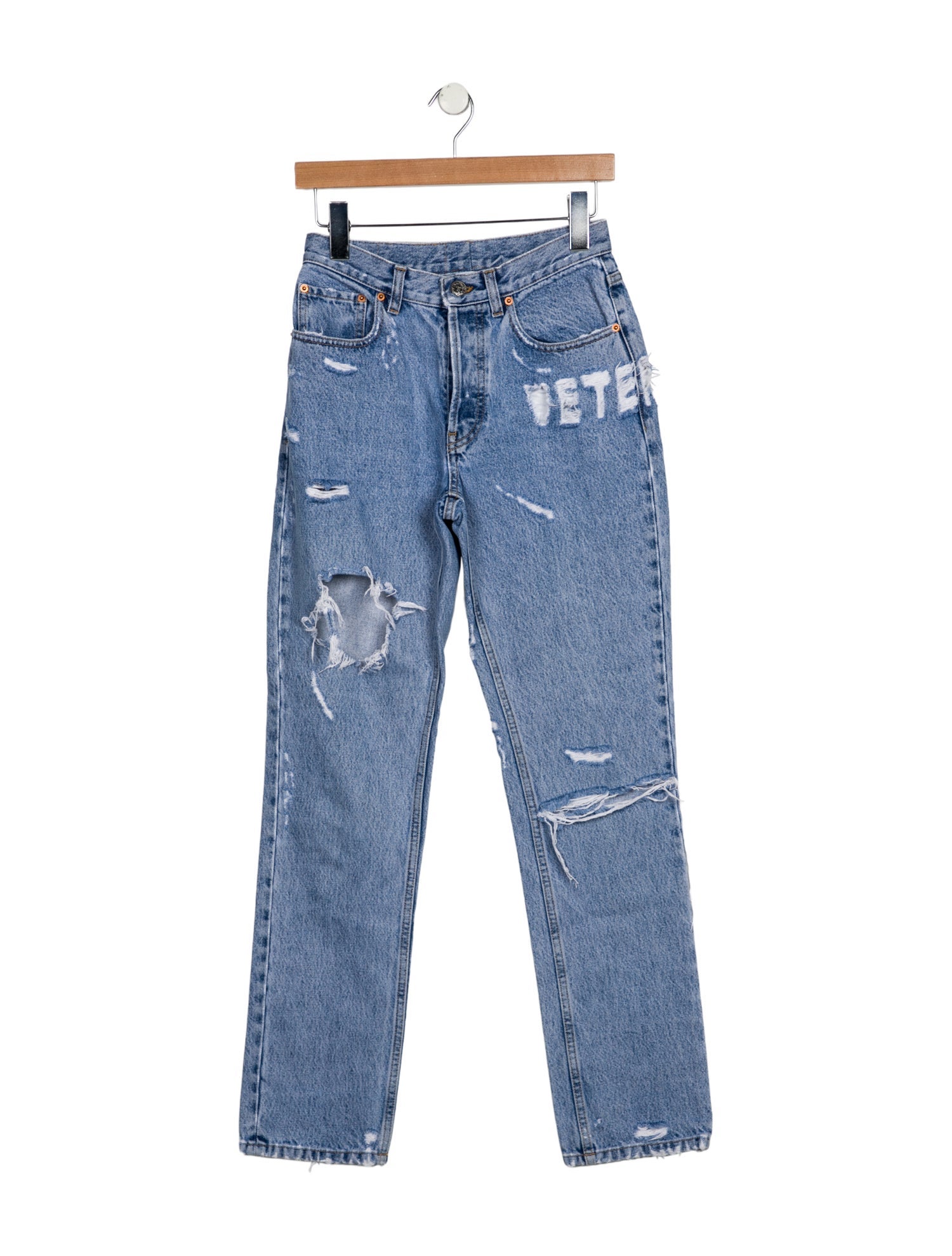 Vetements Mid-Rise Straight Leg Jeans