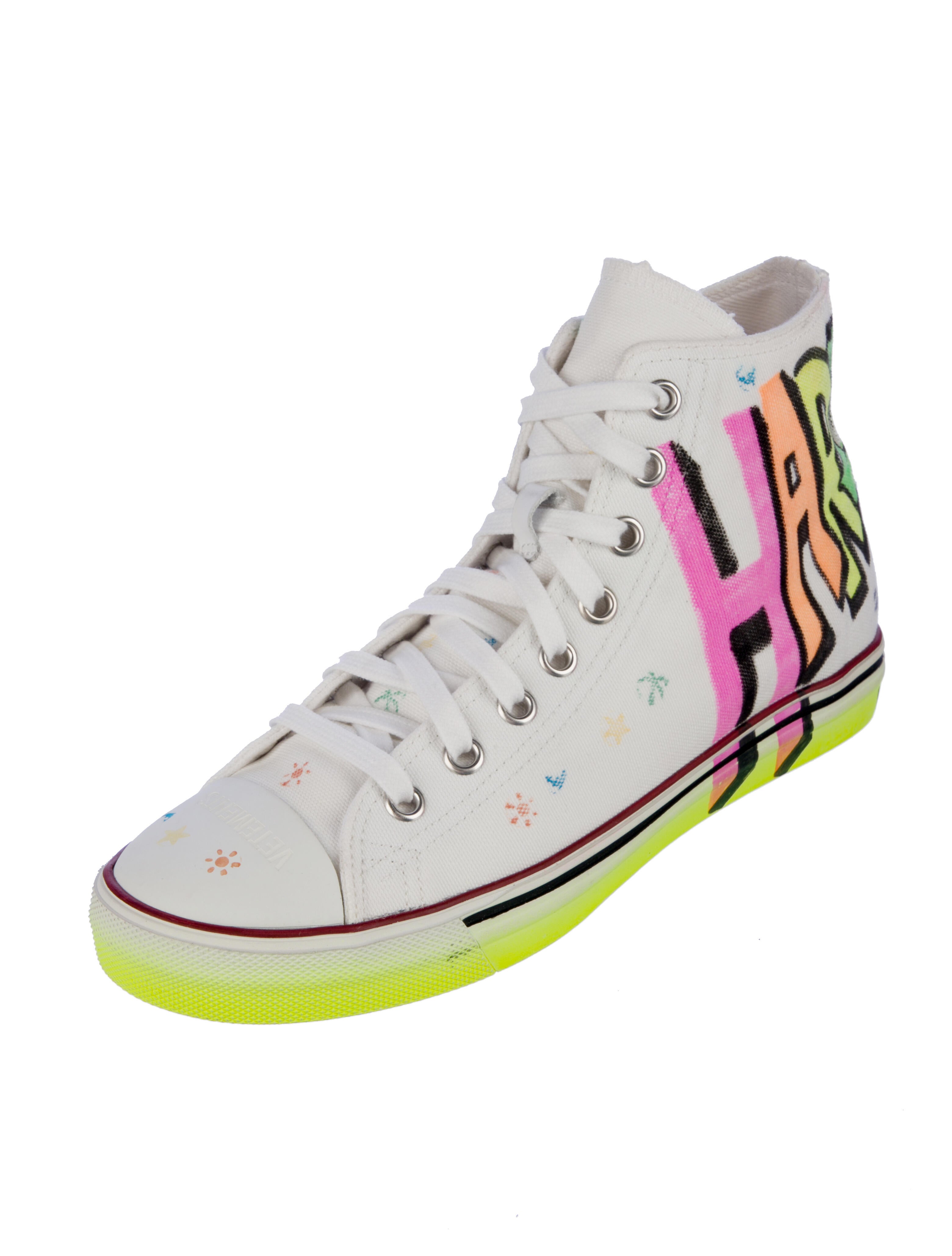 Vetements Canvas Printed Sneakers