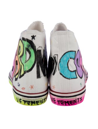 Vetements Canvas Printed Sneakers