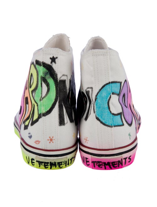 Vetements Canvas Printed Sneakers