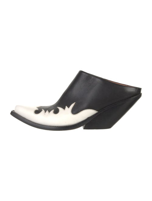 Vetements Leather Colorblock Pattern Mules
