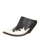 Vetements Leather Colorblock Pattern Mules