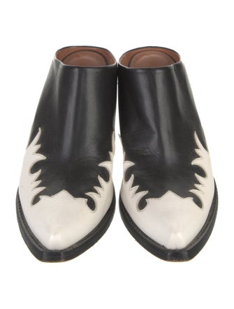 Vetements Leather Colorblock Pattern Mules