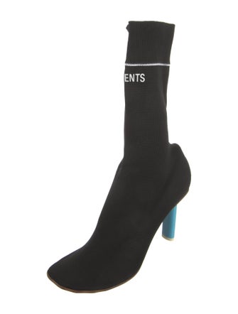 Vetements Graphic Print Sock Boots