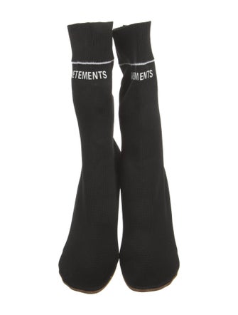 Vetements Graphic Print Sock Boots