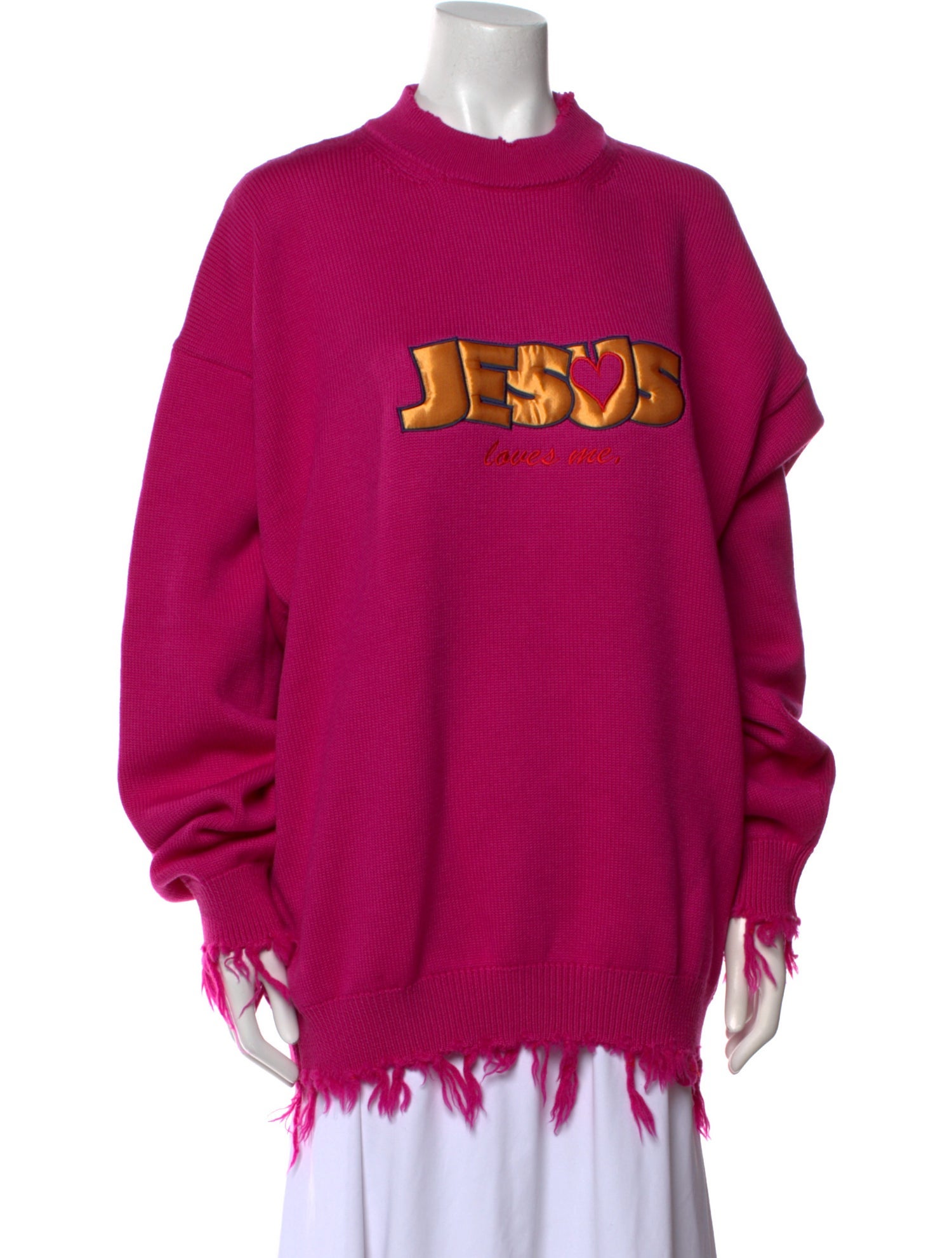 Vetements Jesus Loves Me Merino Wool Sweater w/ Tags